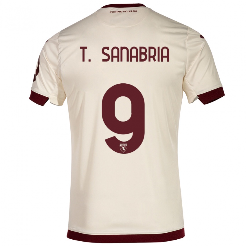 Børn Antonio Sanabria #9 Champagne Udebane Spillertrøjer 2023/24 Trøje T-Shirt