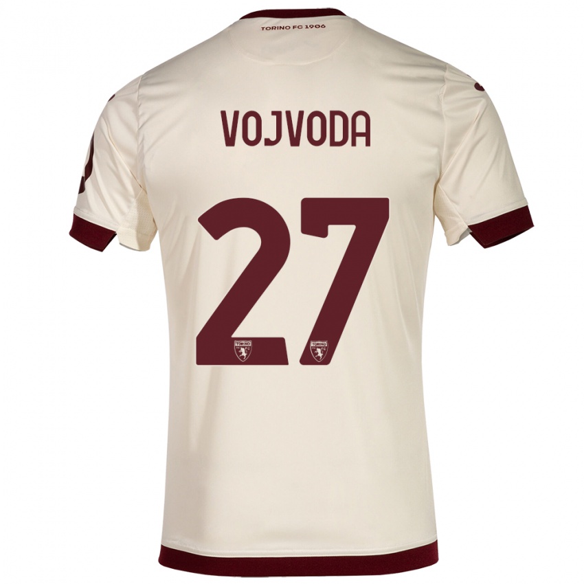 Børn Mërgim Vojvoda #27 Champagne Udebane Spillertrøjer 2023/24 Trøje T-Shirt