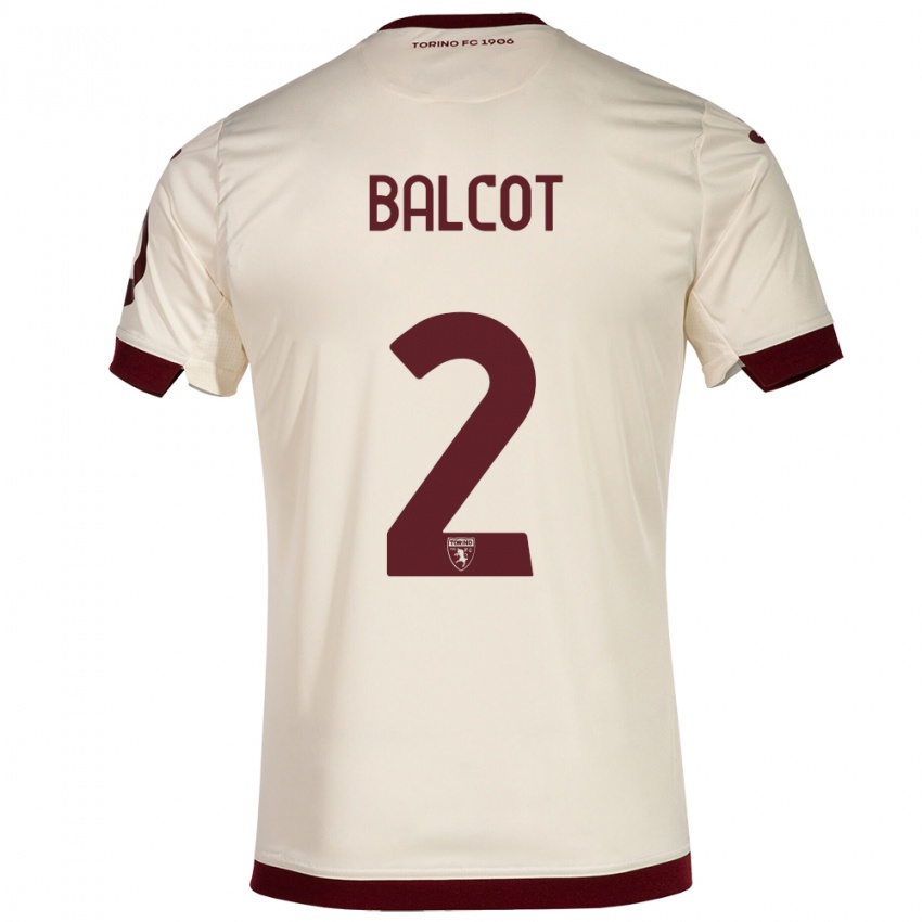 Børn Côme Bianay Balcot #2 Champagne Udebane Spillertrøjer 2023/24 Trøje T-Shirt