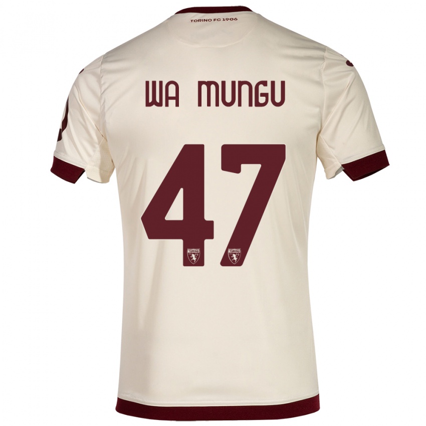 Børn Vimoj Muntu Wa Mungu #47 Champagne Udebane Spillertrøjer 2023/24 Trøje T-Shirt