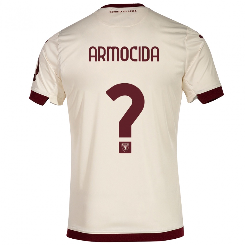 Børn Simone Armocida #0 Champagne Udebane Spillertrøjer 2023/24 Trøje T-Shirt