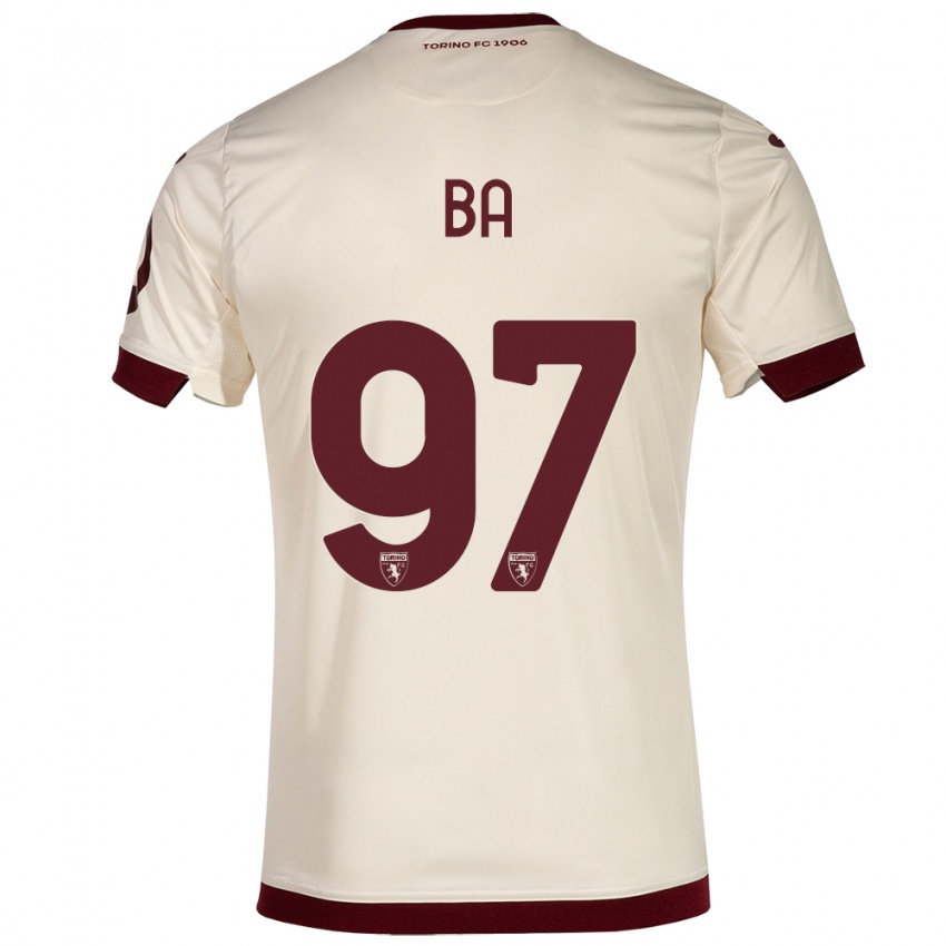 Børn El-Hadji Ba #97 Champagne Udebane Spillertrøjer 2023/24 Trøje T-Shirt