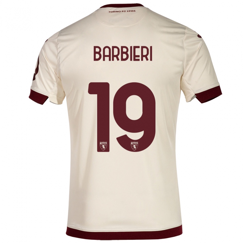 Børn Raffaella Barbieri #19 Champagne Udebane Spillertrøjer 2023/24 Trøje T-Shirt