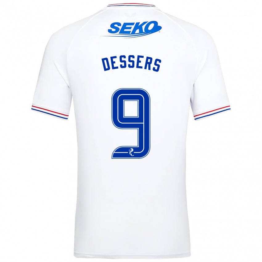 Børn Cyriel Dessers #9 Hvid Udebane Spillertrøjer 2023/24 Trøje T-Shirt