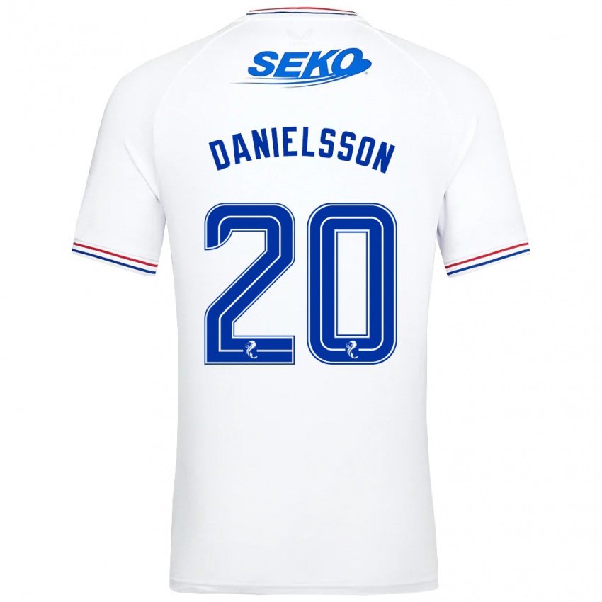 Børn Jenny Julia Danielsson #20 Hvid Udebane Spillertrøjer 2023/24 Trøje T-Shirt