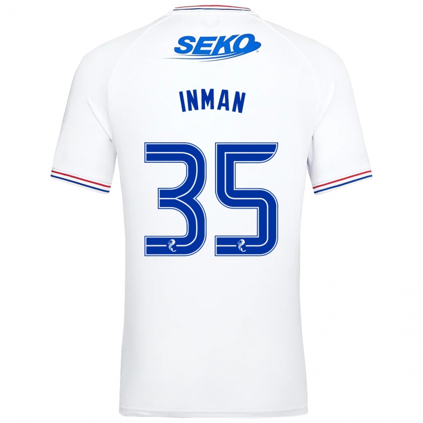 Børn Lucy Inman #35 Hvid Udebane Spillertrøjer 2023/24 Trøje T-Shirt