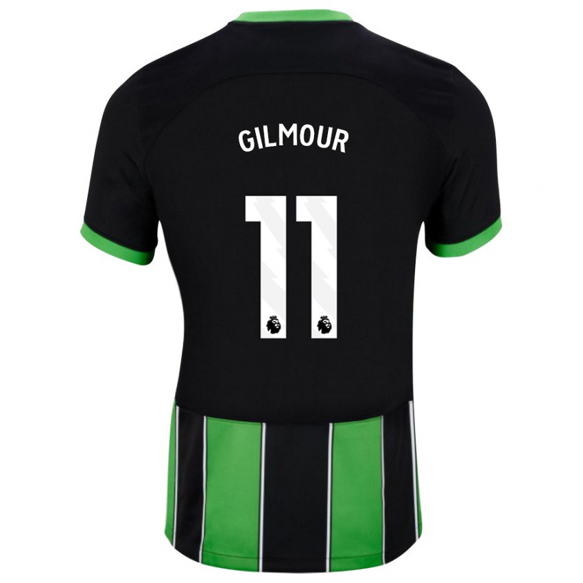 Børn Billy Gilmour #11 Sort Grøn Udebane Spillertrøjer 2023/24 Trøje T-Shirt