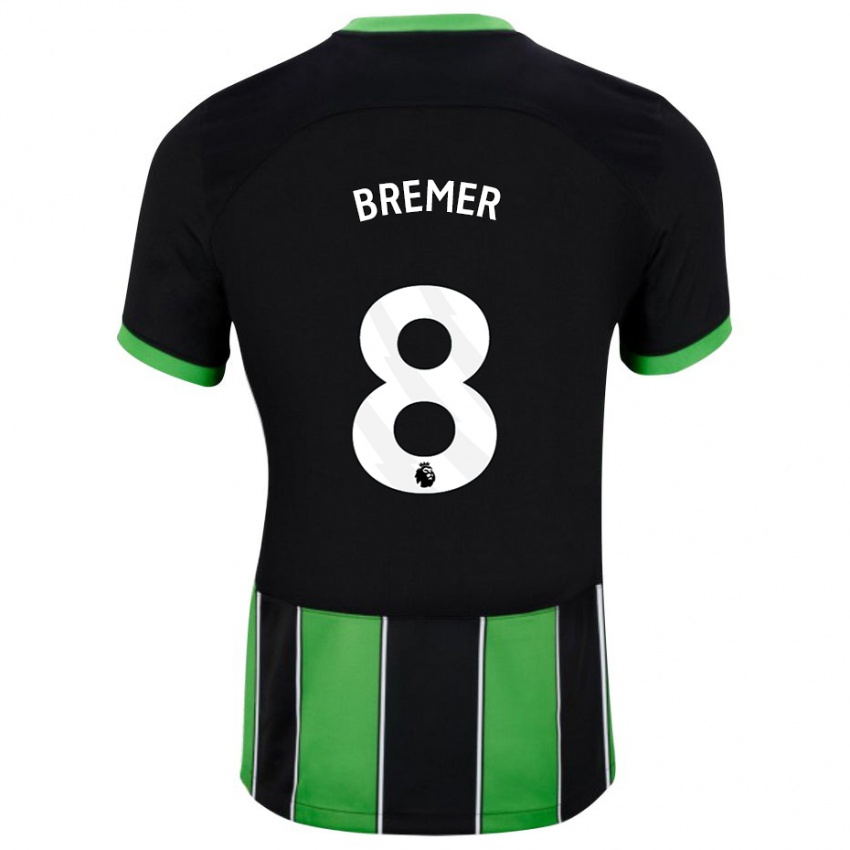 Børn Pauline Bremer #8 Sort Grøn Udebane Spillertrøjer 2023/24 Trøje T-Shirt