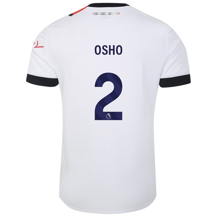 Børn Gabriel Osho #2 Hvid Udebane Spillertrøjer 2023/24 Trøje T-Shirt