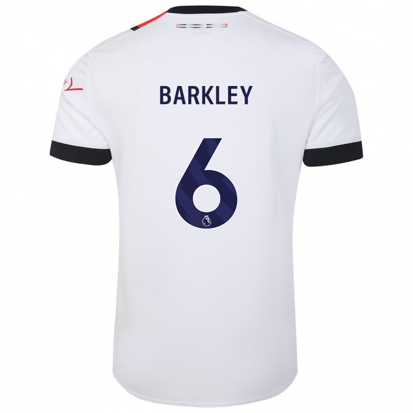 Børn Ross Barkley #6 Hvid Udebane Spillertrøjer 2023/24 Trøje T-Shirt