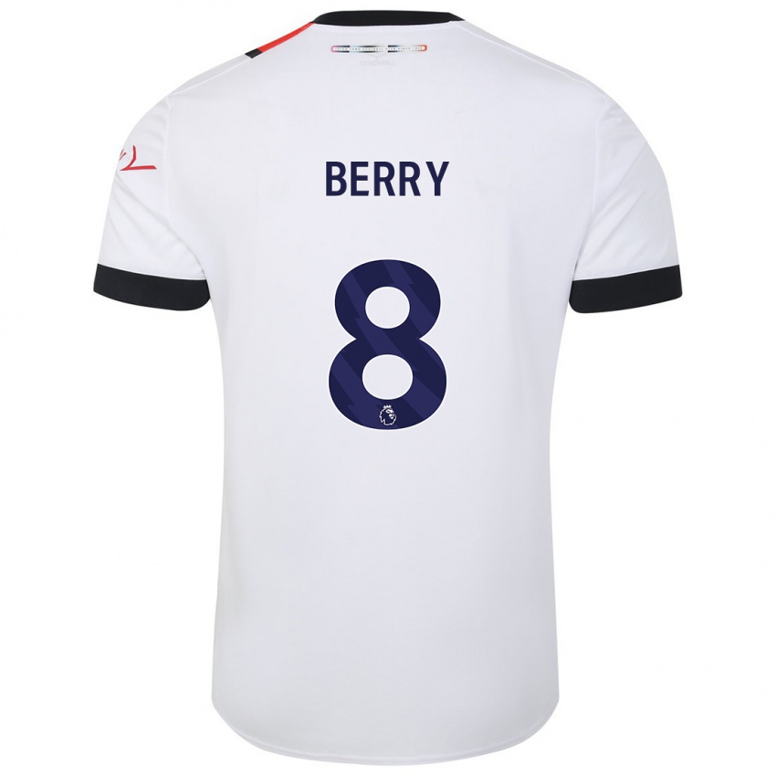 Børn Luke Berry #8 Hvid Udebane Spillertrøjer 2023/24 Trøje T-Shirt