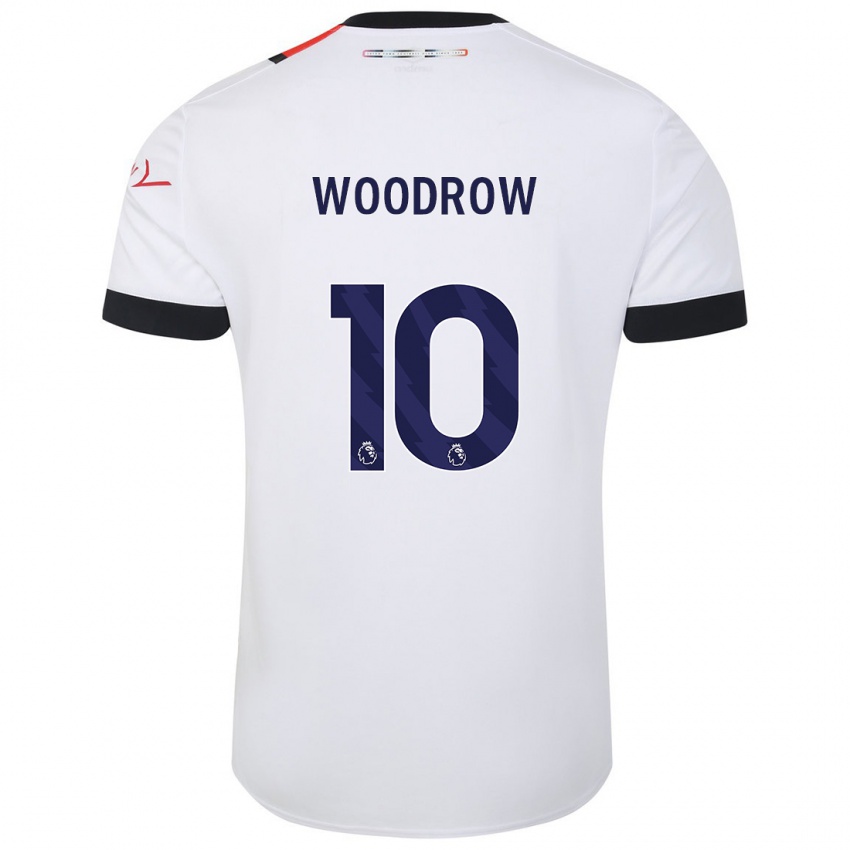 Børn Cauley Woodrow #10 Hvid Udebane Spillertrøjer 2023/24 Trøje T-Shirt