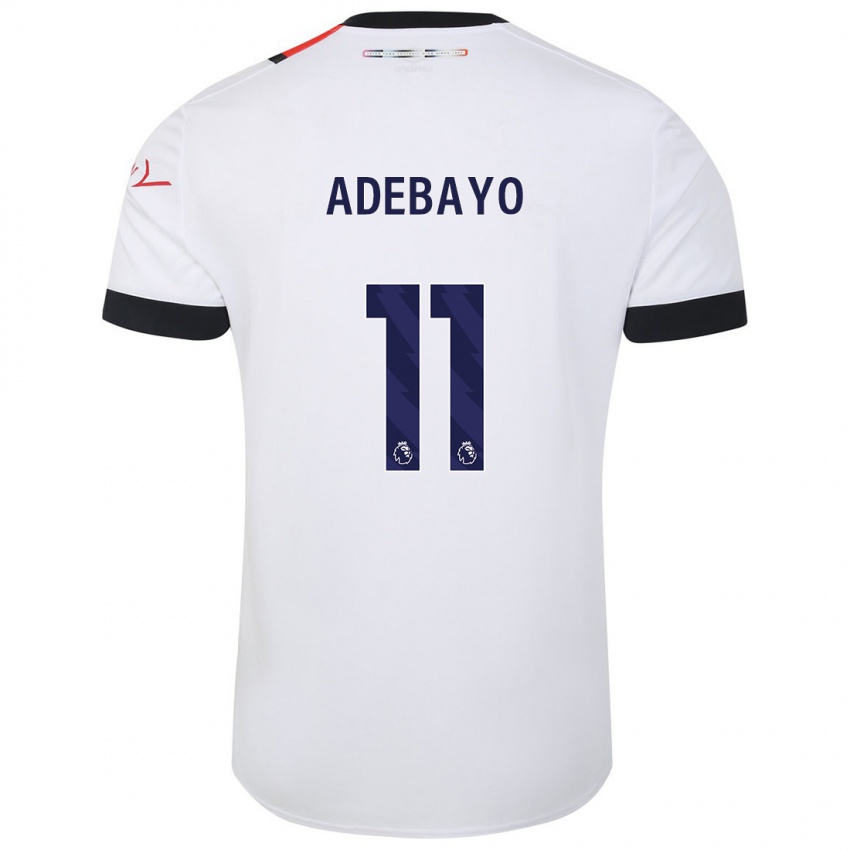 Børn Elijah Adebayo #11 Hvid Udebane Spillertrøjer 2023/24 Trøje T-Shirt