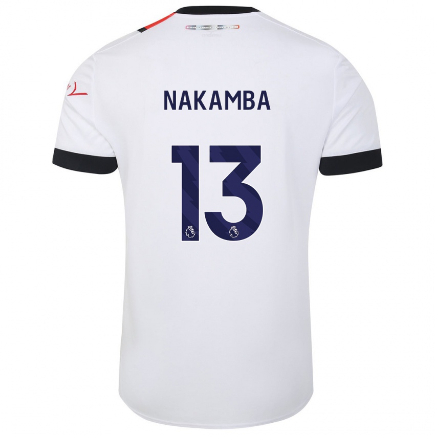 Børn Marvelous Nakamba #13 Hvid Udebane Spillertrøjer 2023/24 Trøje T-Shirt