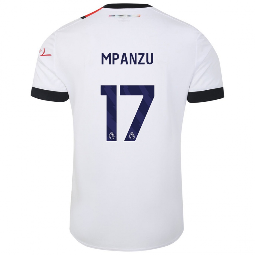 Børn Pelly Ruddock Mpanzu #17 Hvid Udebane Spillertrøjer 2023/24 Trøje T-Shirt