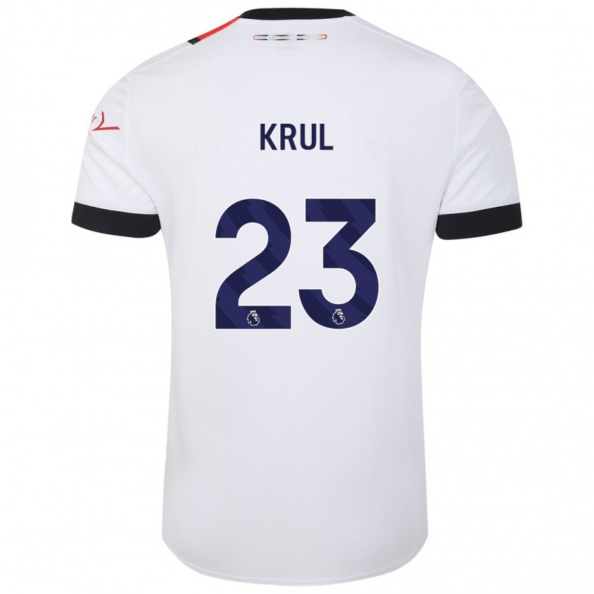 Børn Tim Krul #23 Hvid Udebane Spillertrøjer 2023/24 Trøje T-Shirt