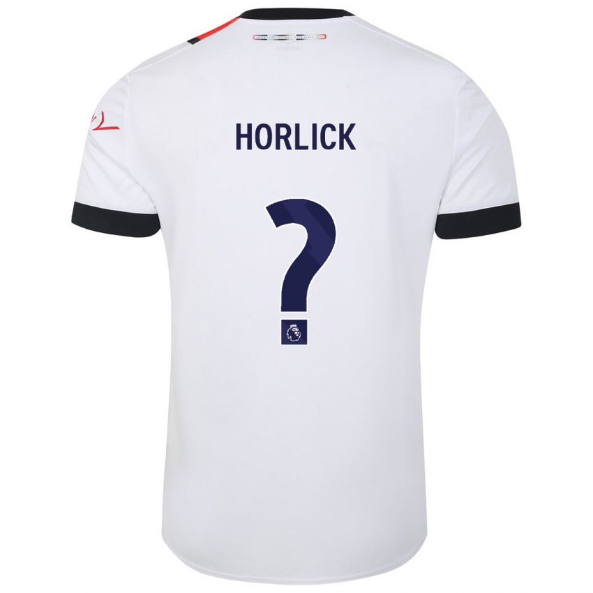 Børn Jameson Horlick #0 Hvid Udebane Spillertrøjer 2023/24 Trøje T-Shirt