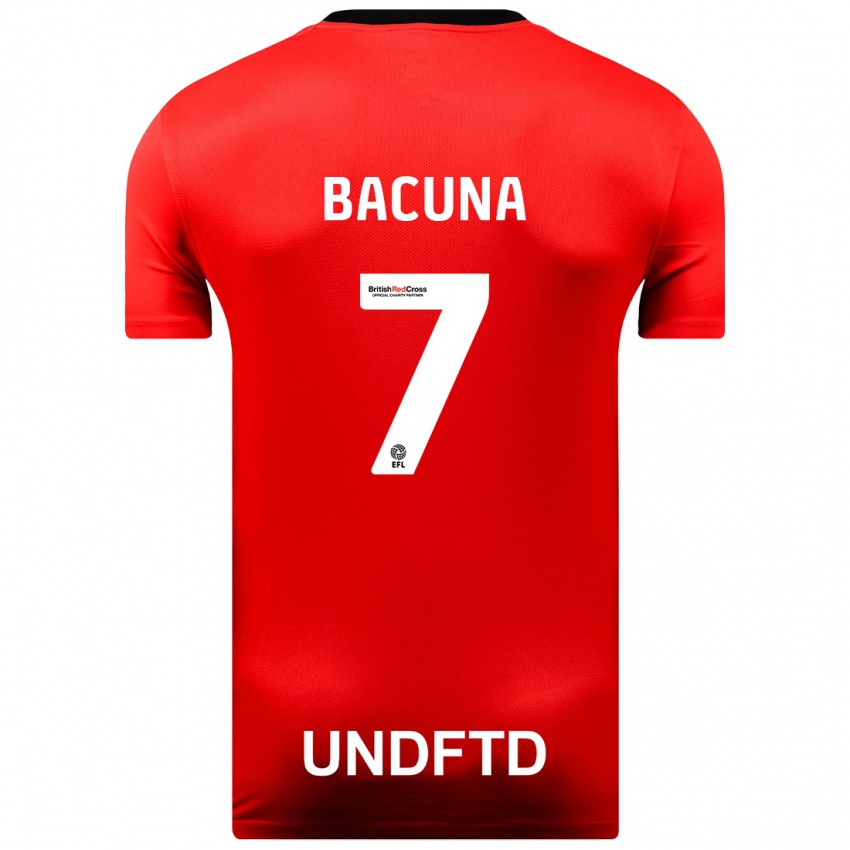 Børn Juninho Bacuna #7 Rød Udebane Spillertrøjer 2023/24 Trøje T-Shirt