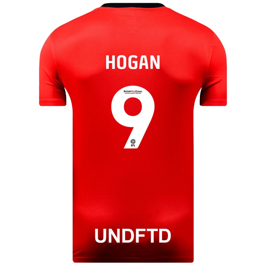 Børn Scott Hogan #9 Rød Udebane Spillertrøjer 2023/24 Trøje T-Shirt