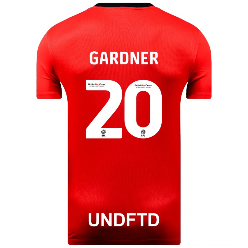 Børn Gary Gardner #20 Rød Udebane Spillertrøjer 2023/24 Trøje T-Shirt