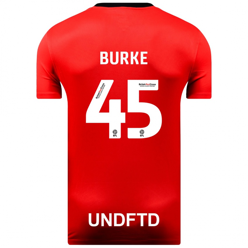 Børn Oliver Burke #45 Rød Udebane Spillertrøjer 2023/24 Trøje T-Shirt