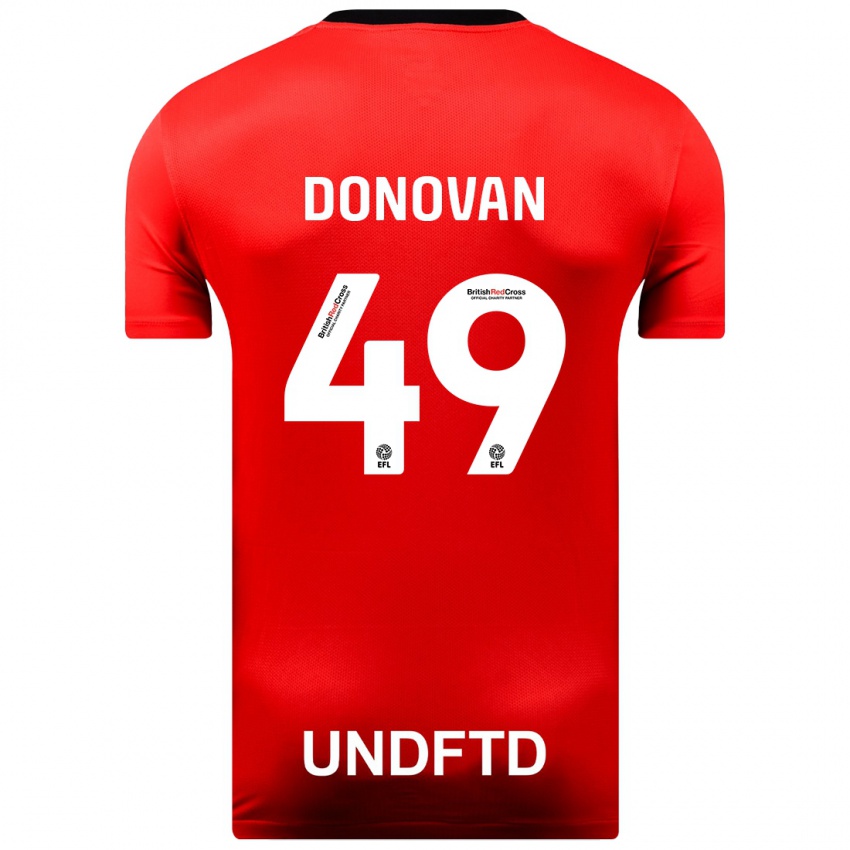 Børn Romelle Donovan #49 Rød Udebane Spillertrøjer 2023/24 Trøje T-Shirt