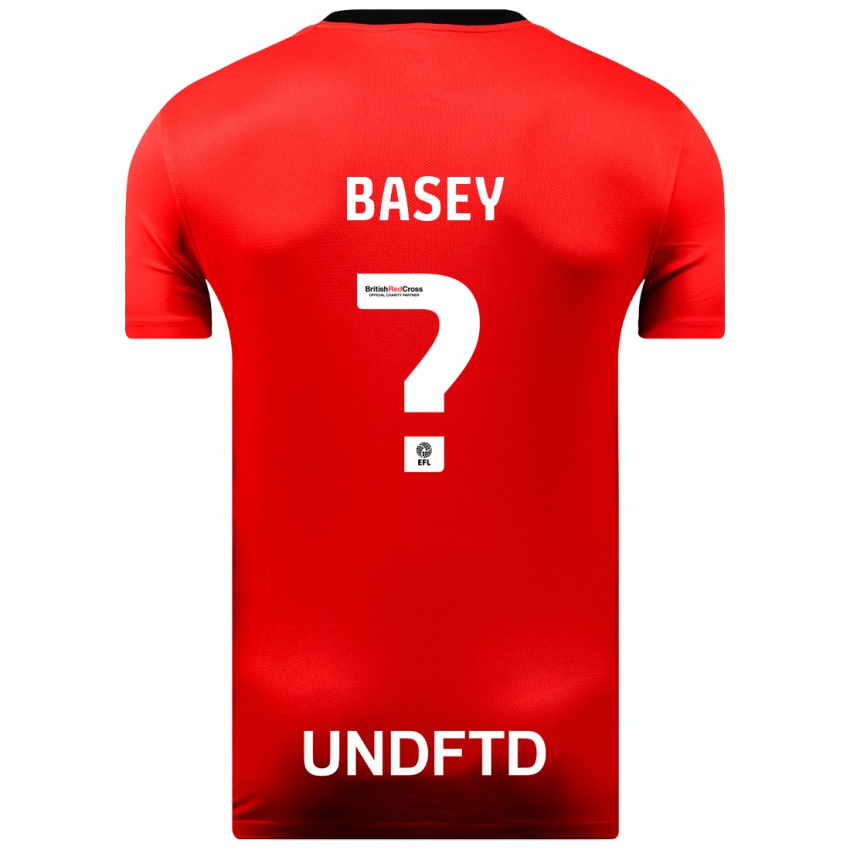 Børn Oliver Basey #0 Rød Udebane Spillertrøjer 2023/24 Trøje T-Shirt