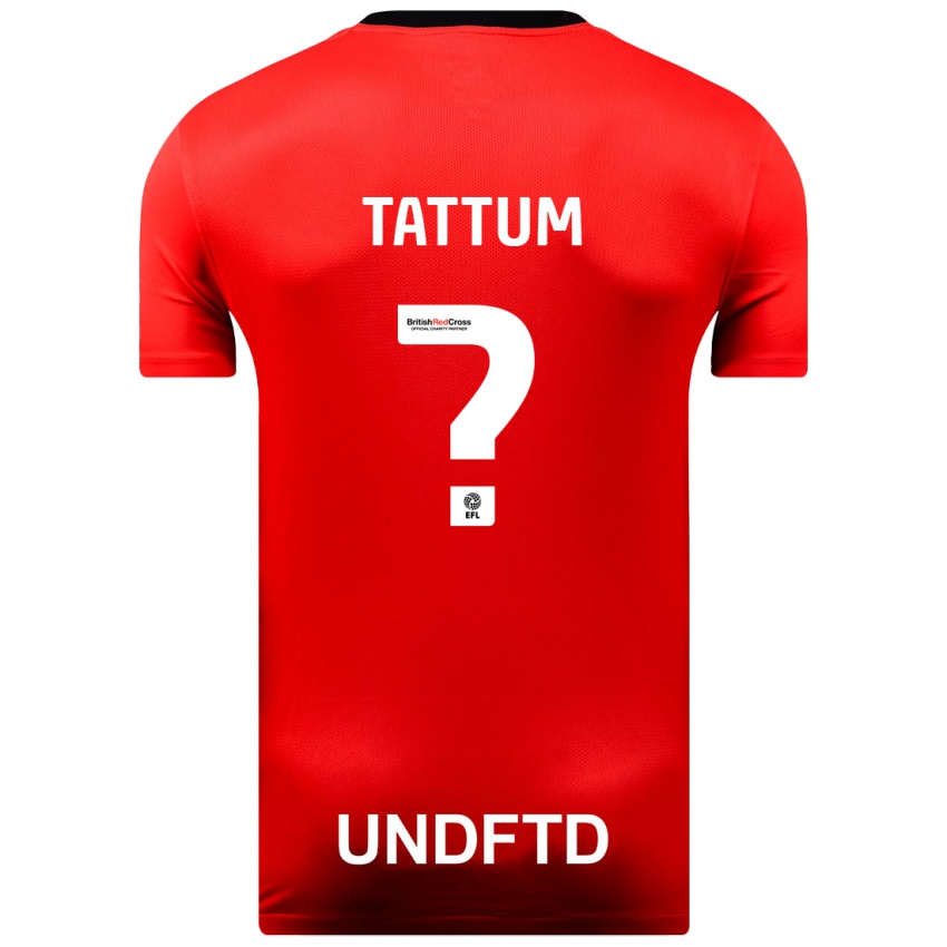 Børn Frank Tattum #0 Rød Udebane Spillertrøjer 2023/24 Trøje T-Shirt