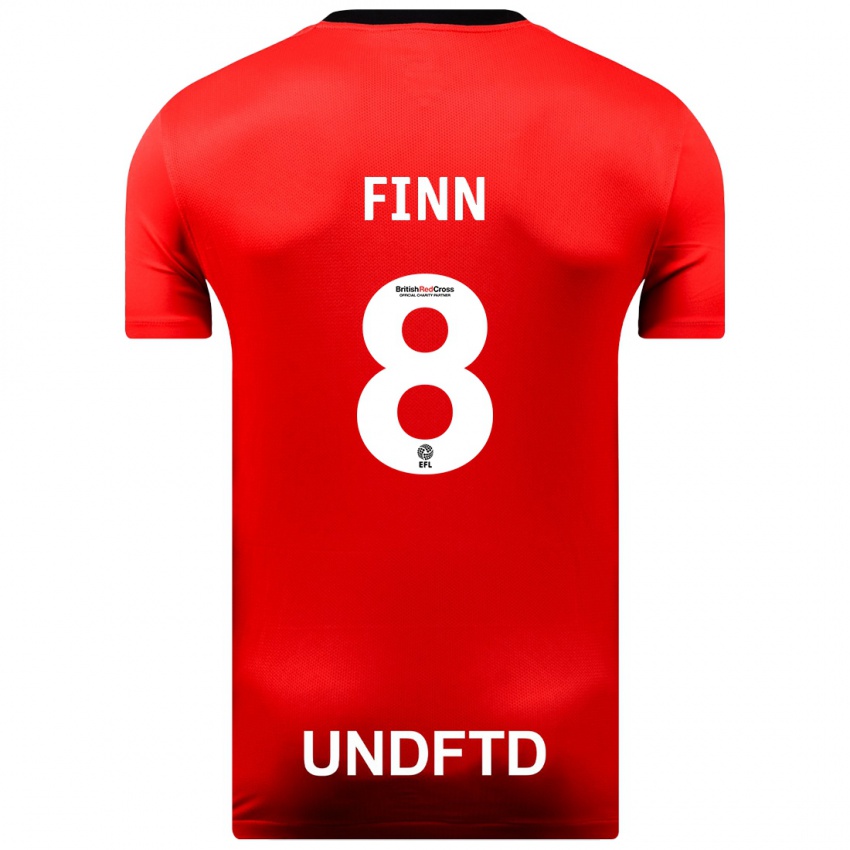 Børn Jamie Finn #8 Rød Udebane Spillertrøjer 2023/24 Trøje T-Shirt