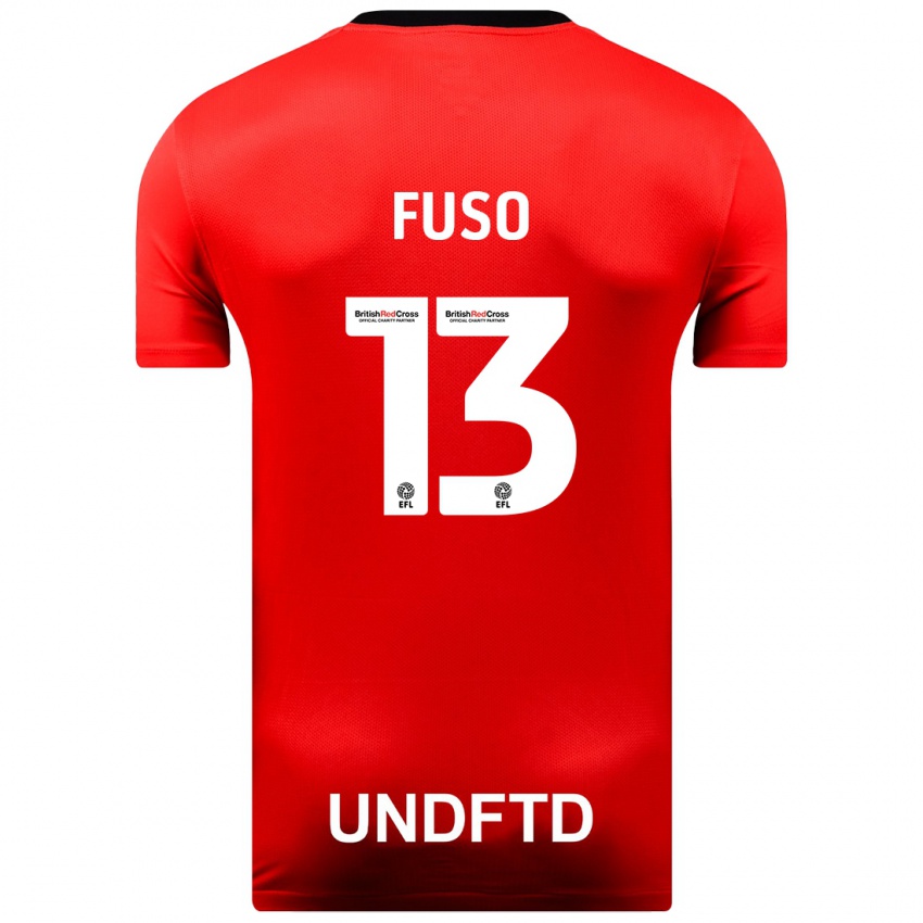 Børn Ivana Fuso #13 Rød Udebane Spillertrøjer 2023/24 Trøje T-Shirt