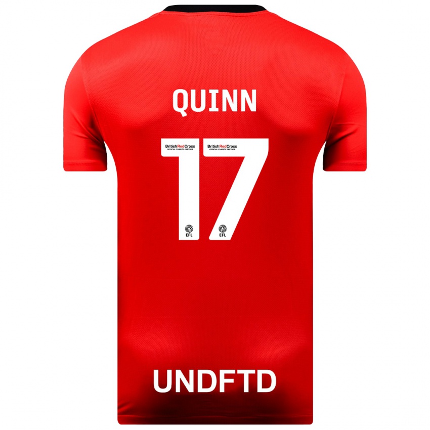 Børn Lucy Quinn #17 Rød Udebane Spillertrøjer 2023/24 Trøje T-Shirt