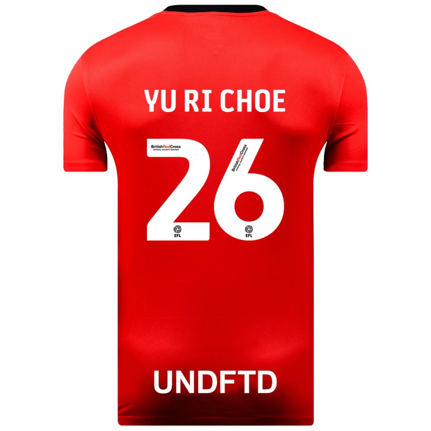 Børn Yu-Ri Choe #26 Rød Udebane Spillertrøjer 2023/24 Trøje T-Shirt