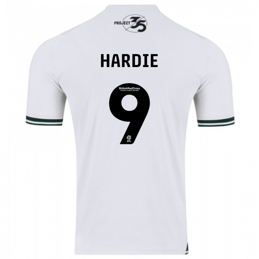 Børn Ryan Hardie #9 Hvid Udebane Spillertrøjer 2023/24 Trøje T-Shirt