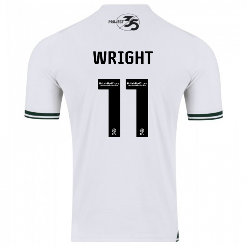 Børn Callum Wright #11 Hvid Udebane Spillertrøjer 2023/24 Trøje T-Shirt