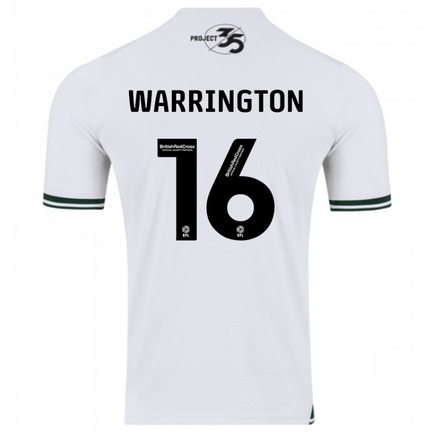 Børn Lewis Warrington #16 Hvid Udebane Spillertrøjer 2023/24 Trøje T-Shirt