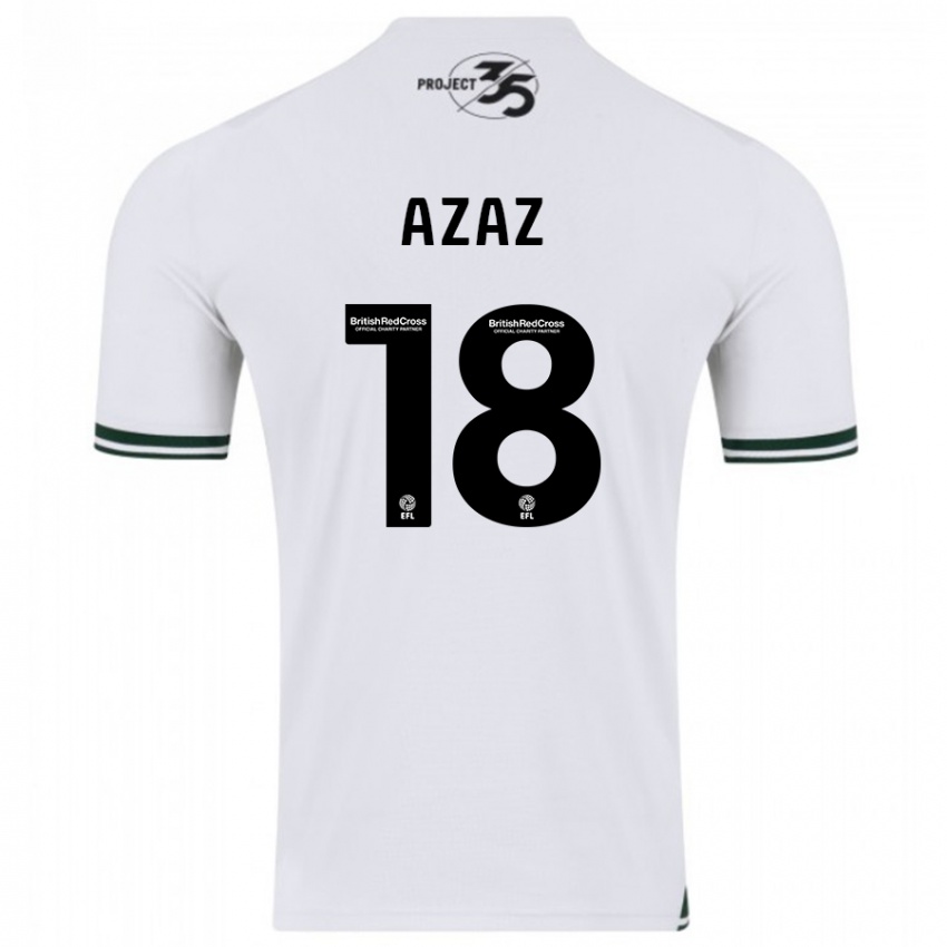 Børn Finn Azaz #18 Hvid Udebane Spillertrøjer 2023/24 Trøje T-Shirt