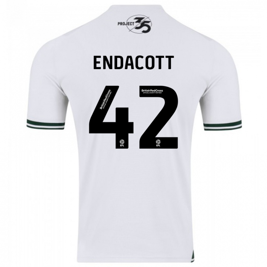 Børn Jack Endacott #42 Hvid Udebane Spillertrøjer 2023/24 Trøje T-Shirt