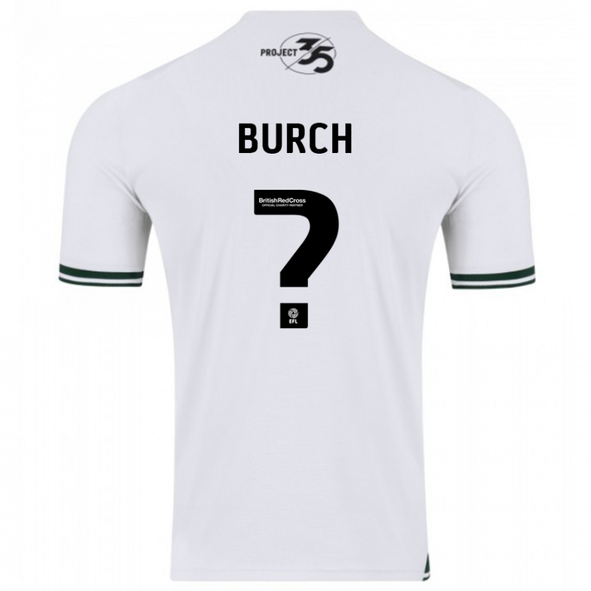 Børn Kian Burch #0 Hvid Udebane Spillertrøjer 2023/24 Trøje T-Shirt