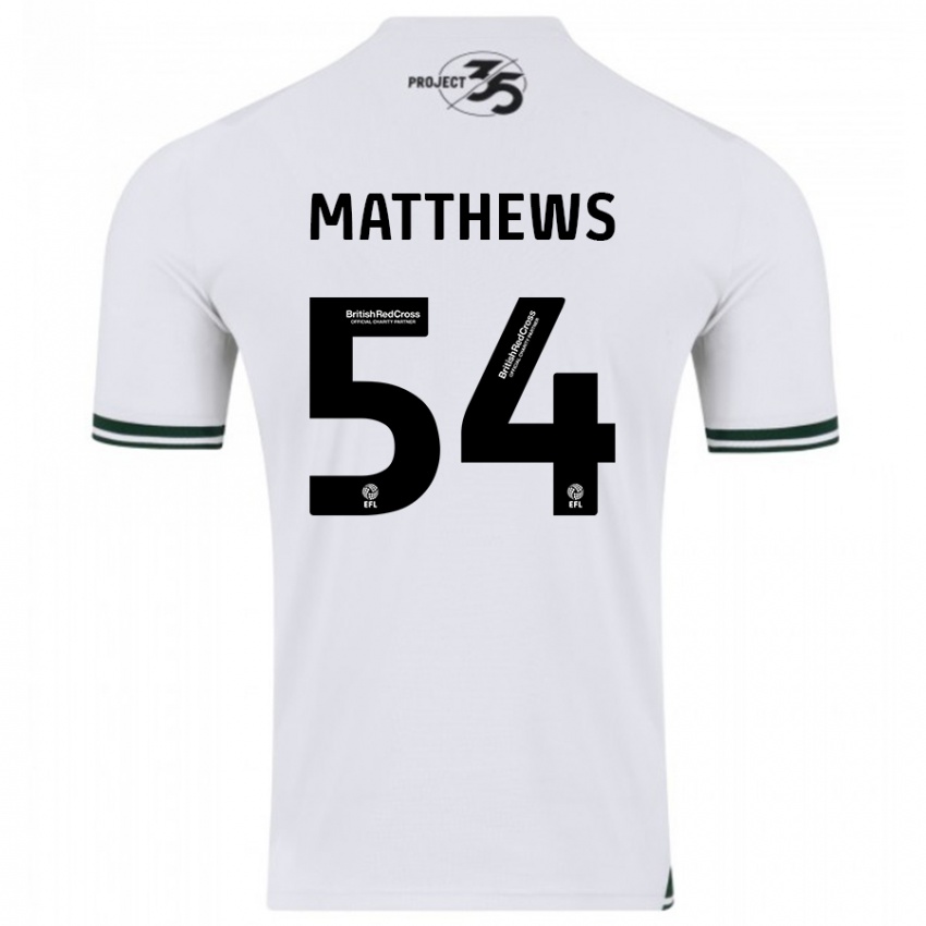 Børn Jack Matthews #54 Hvid Udebane Spillertrøjer 2023/24 Trøje T-Shirt