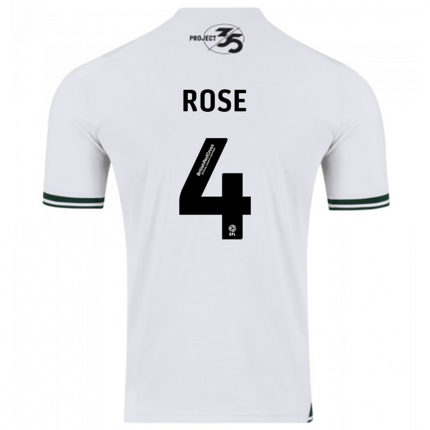 Børn Jemma Rose #4 Hvid Udebane Spillertrøjer 2023/24 Trøje T-Shirt