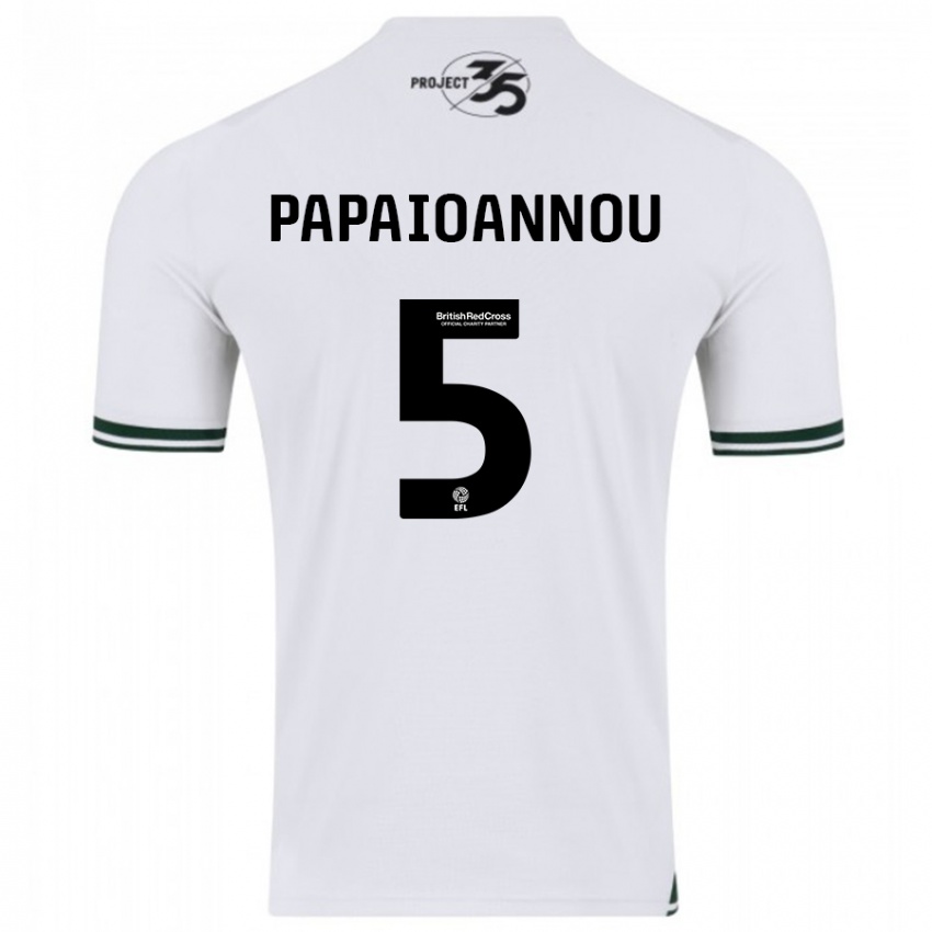 Børn Panagiota Papaioannou #5 Hvid Udebane Spillertrøjer 2023/24 Trøje T-Shirt