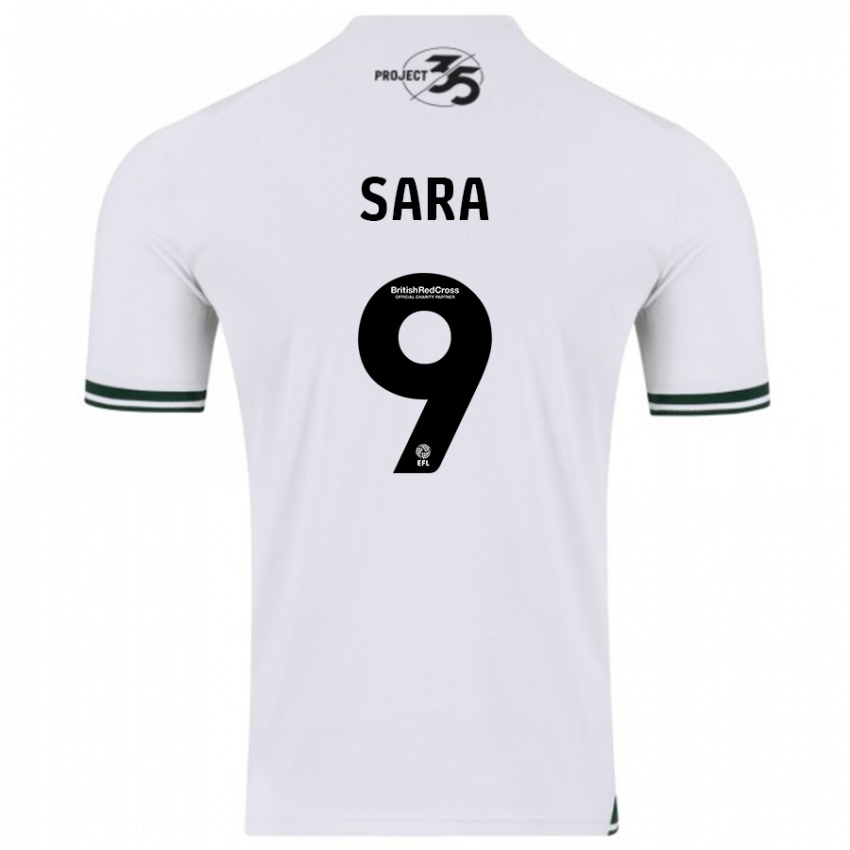 Børn Ellie Sara #9 Hvid Udebane Spillertrøjer 2023/24 Trøje T-Shirt