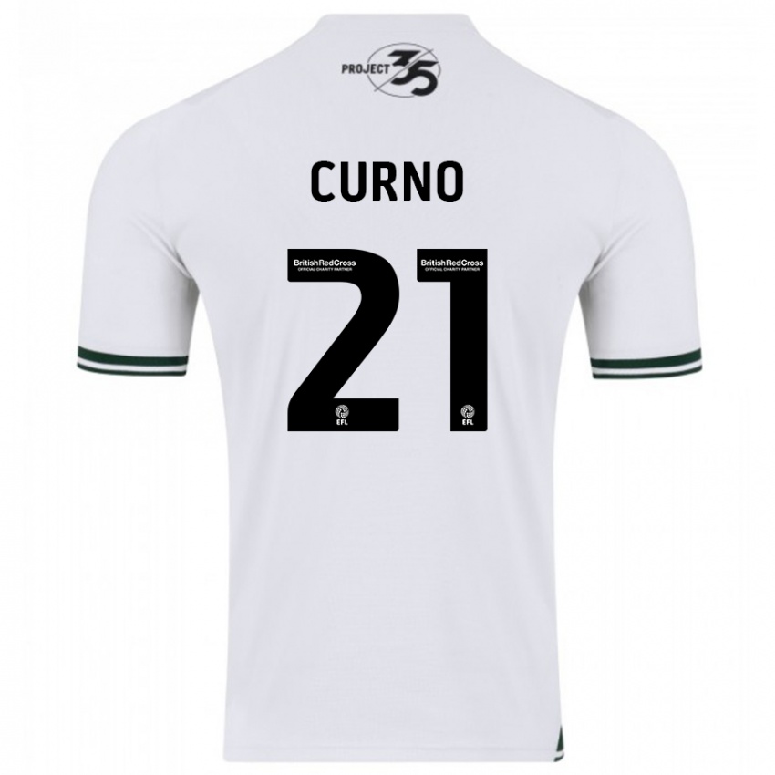 Børn Maddi Curno #21 Hvid Udebane Spillertrøjer 2023/24 Trøje T-Shirt