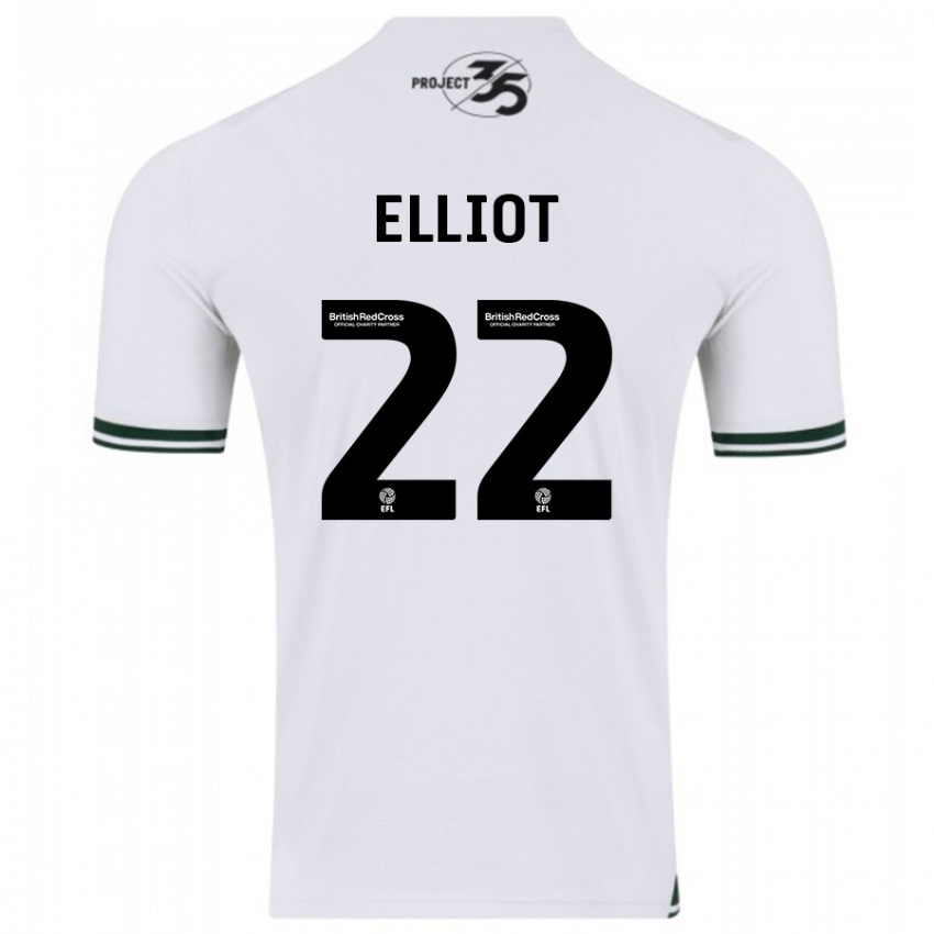 Børn Emily Elliot #22 Hvid Udebane Spillertrøjer 2023/24 Trøje T-Shirt