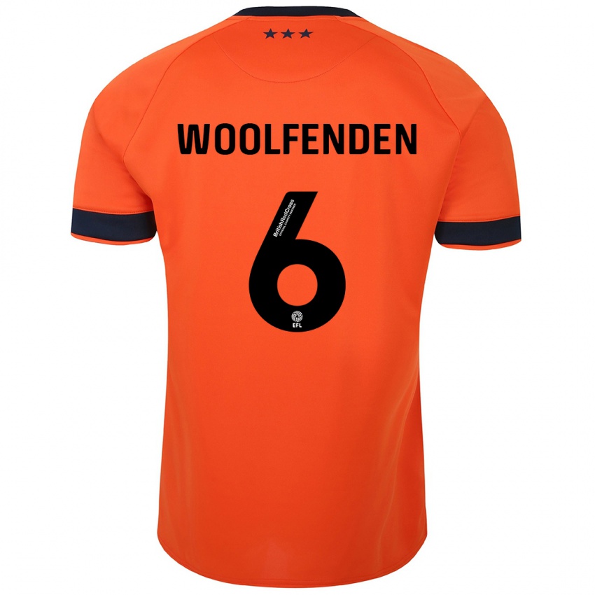 Børn Luke Woolfenden #6 Appelsin Udebane Spillertrøjer 2023/24 Trøje T-Shirt