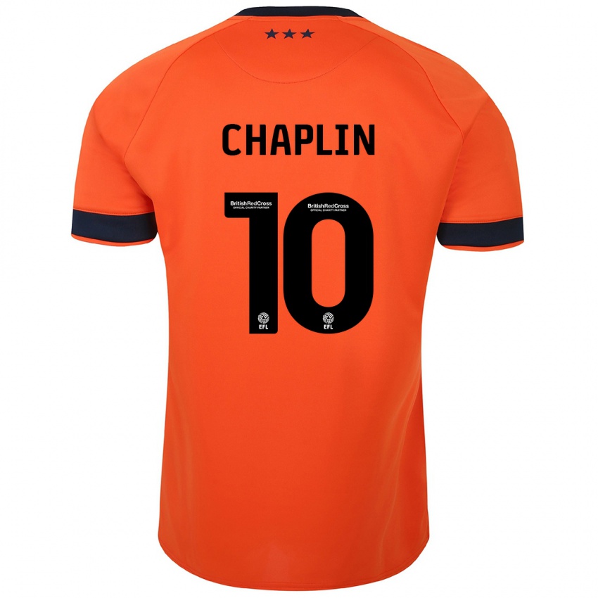 Børn Conor Chaplin #10 Appelsin Udebane Spillertrøjer 2023/24 Trøje T-Shirt