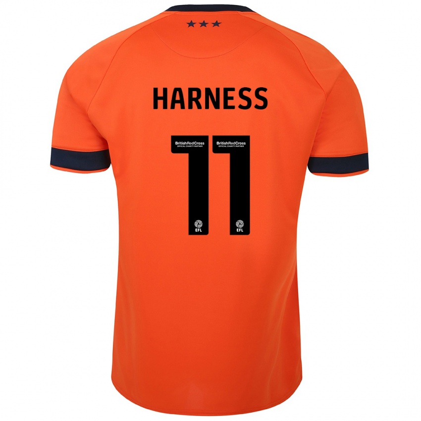 Børn Marcus Harness #11 Appelsin Udebane Spillertrøjer 2023/24 Trøje T-Shirt