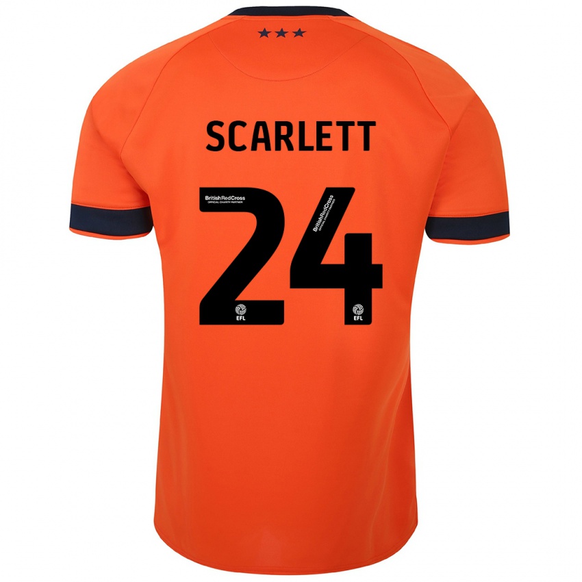 Børn Dane Scarlett #24 Appelsin Udebane Spillertrøjer 2023/24 Trøje T-Shirt