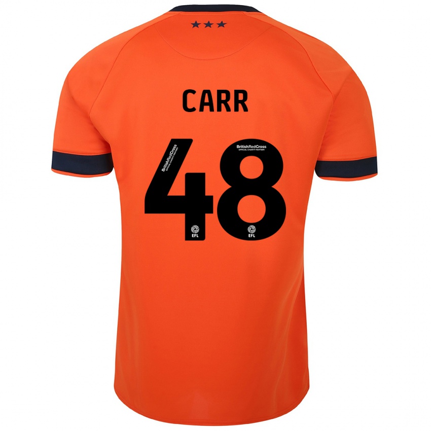 Børn Ryan Carr #48 Appelsin Udebane Spillertrøjer 2023/24 Trøje T-Shirt
