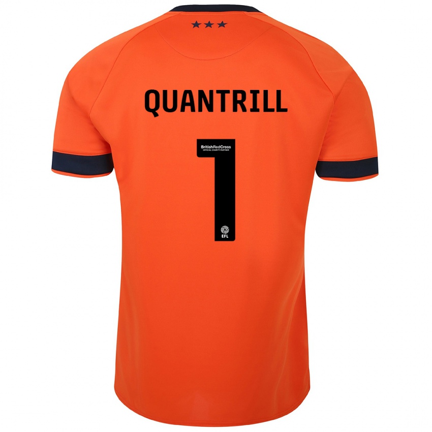 Børn Sarah Quantrill #1 Appelsin Udebane Spillertrøjer 2023/24 Trøje T-Shirt